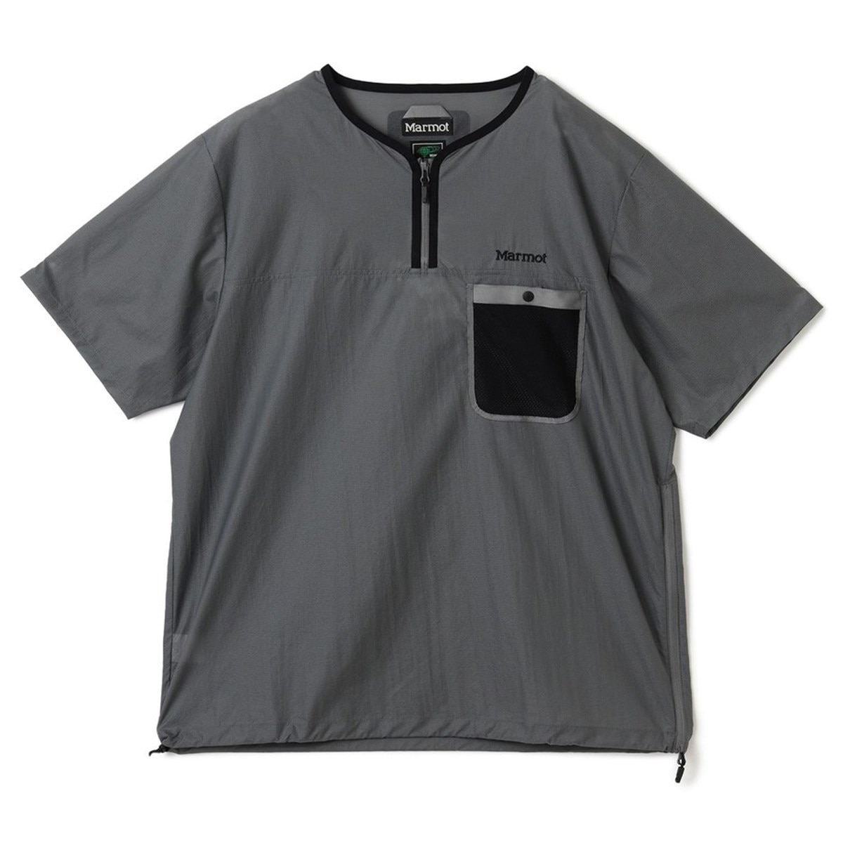 別注 Marmot ハーフジップ 撥水 ウインドピステ(半袖シャツ