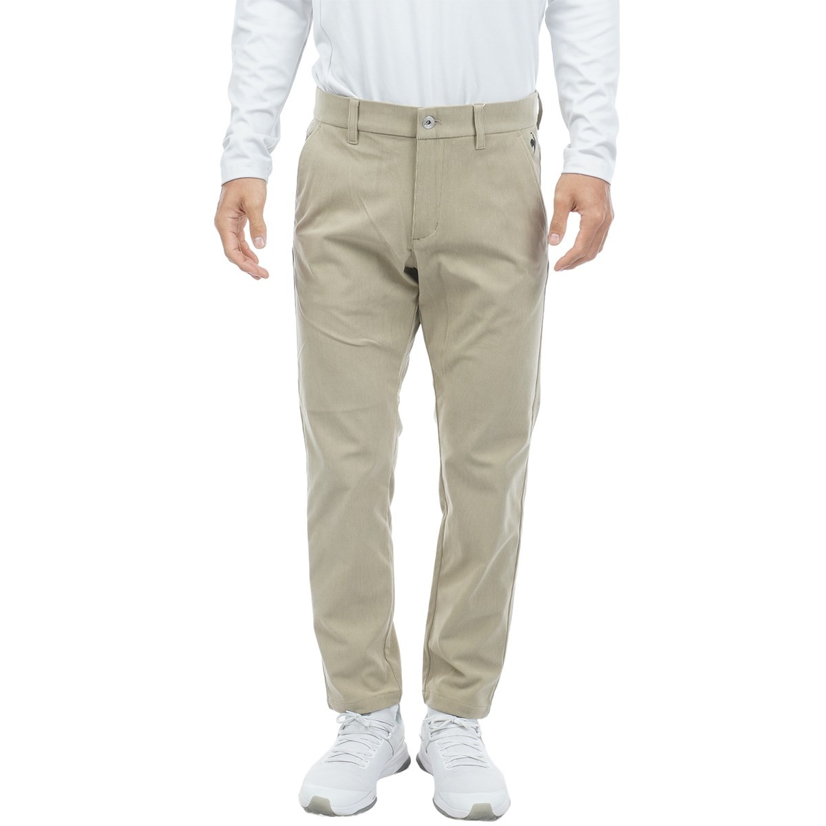 Cph/Golf コーデュロイパンツ ホワイト ストレッチ ミニコーデュロイテーパードパンツ(ロングパンツ)|Le coq