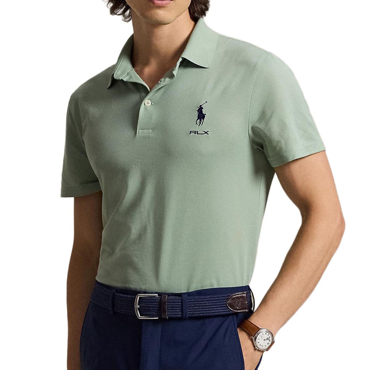 新品未使用Polo by Ralph Lauren ポロシャツ オリーブ XL RLX テーラードフィット パフォーマンス半袖ポロシャツ(半袖シャツ
