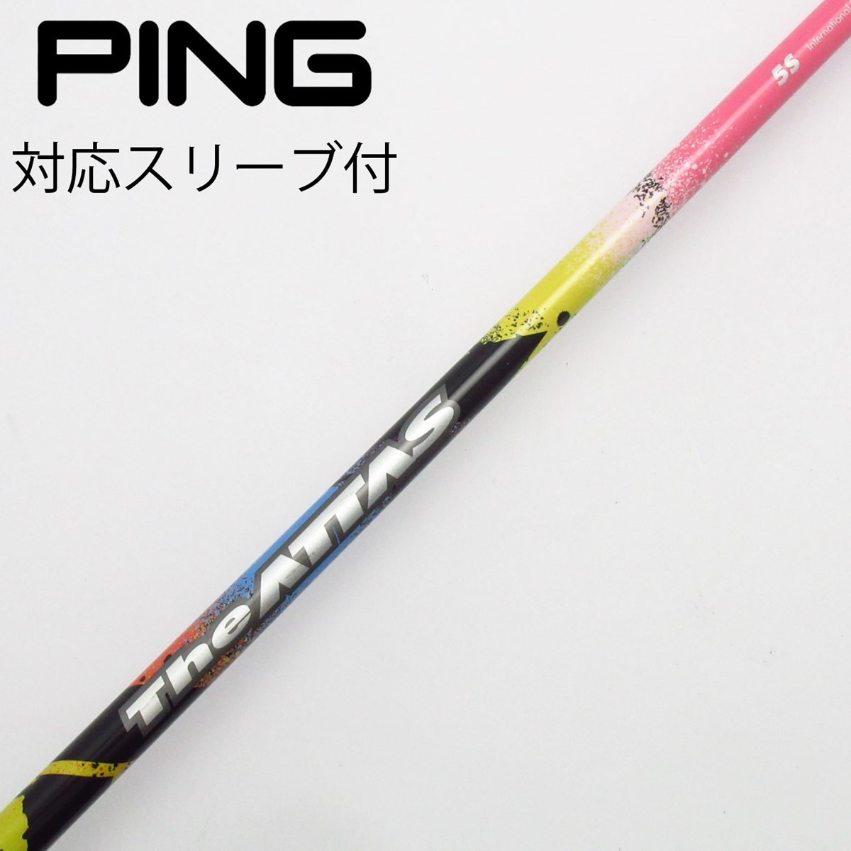中古】THE ATTAS ドライバー用_スリーブ付 The ATTAS PINK Version 5