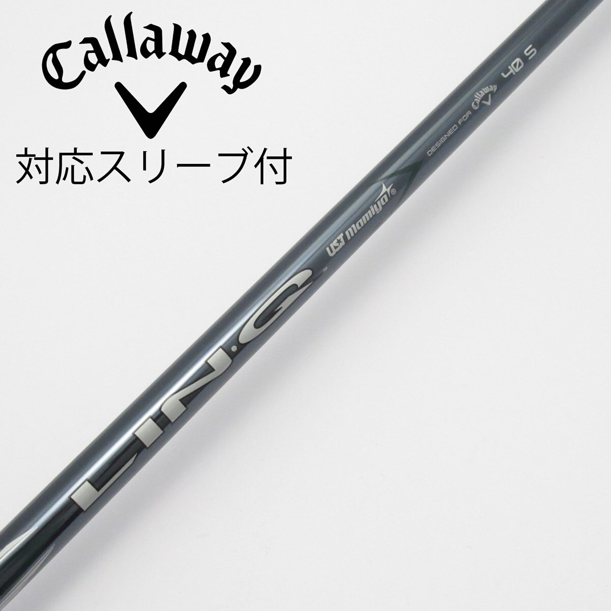 中古】純正シャフト ドライバー用_スリーブ付 LIN-Q GREEN 40 for