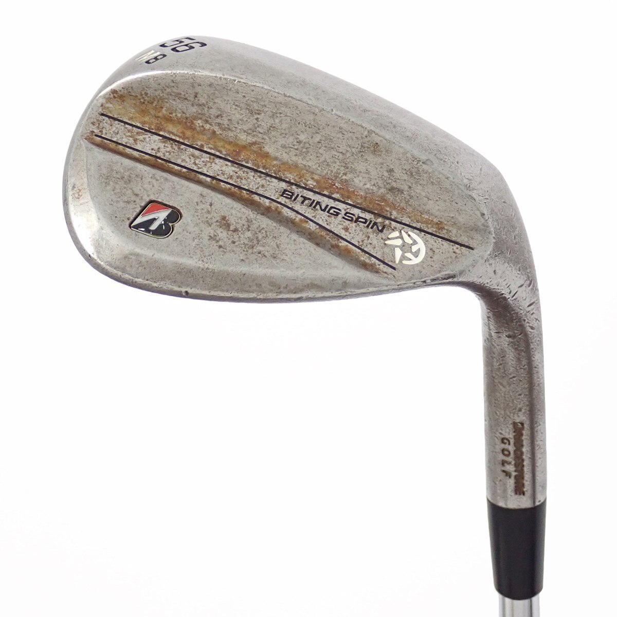中古】BITING SPIN ﾉｰﾒｯｷ ウェッジ スチールシャフト 56-08 判別不能 D