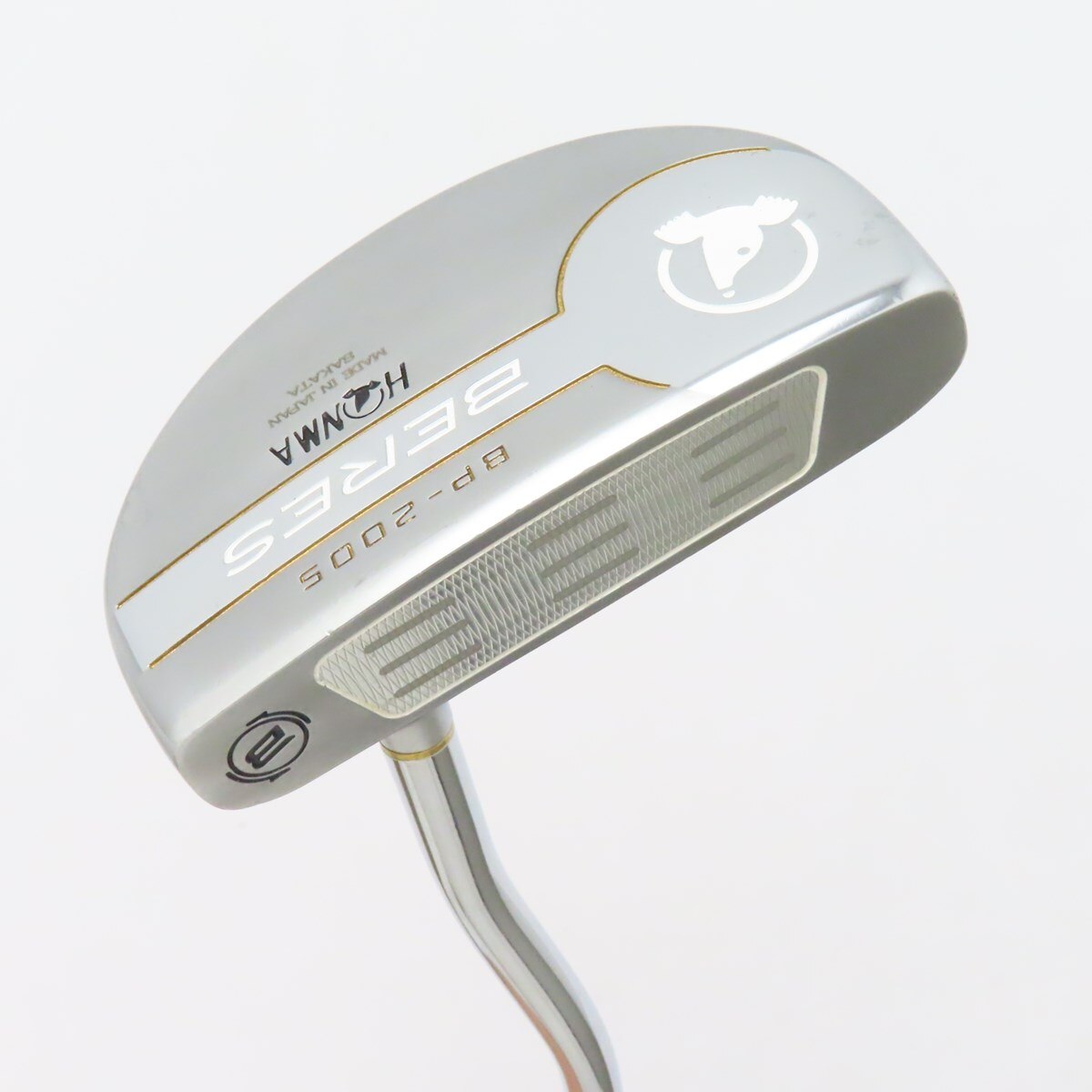 本間ゴルフ BERES BP-2005(ニッケルメッキ) 34インチ パター 中古】BERES BP-2005 ニッケルメッキ パター スチールシャフト 計測