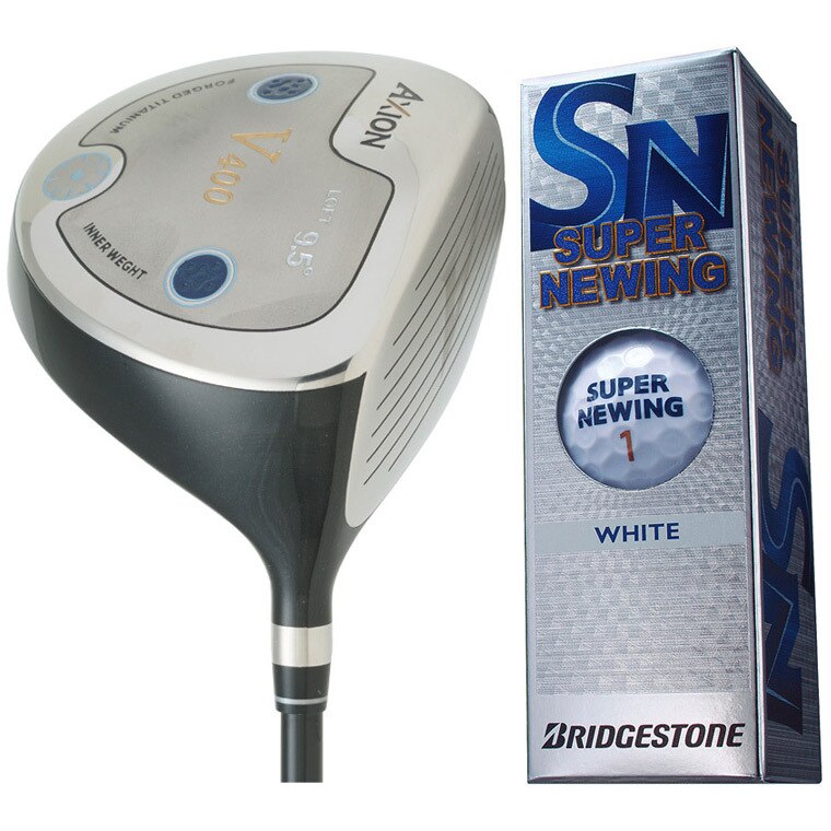 Eagle Golf ドライバー シルバー/ブルー アクシオン V-400チタンドライバー スーパーニューイング半ダース付き