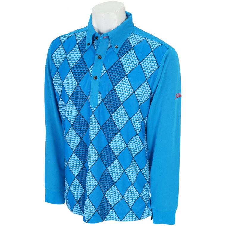 タイトリスト　千鳥　蓄熱ボタンダウンシャツ　ＴＷＭＣ１８１０　(ＷＢ)　３Ｌ