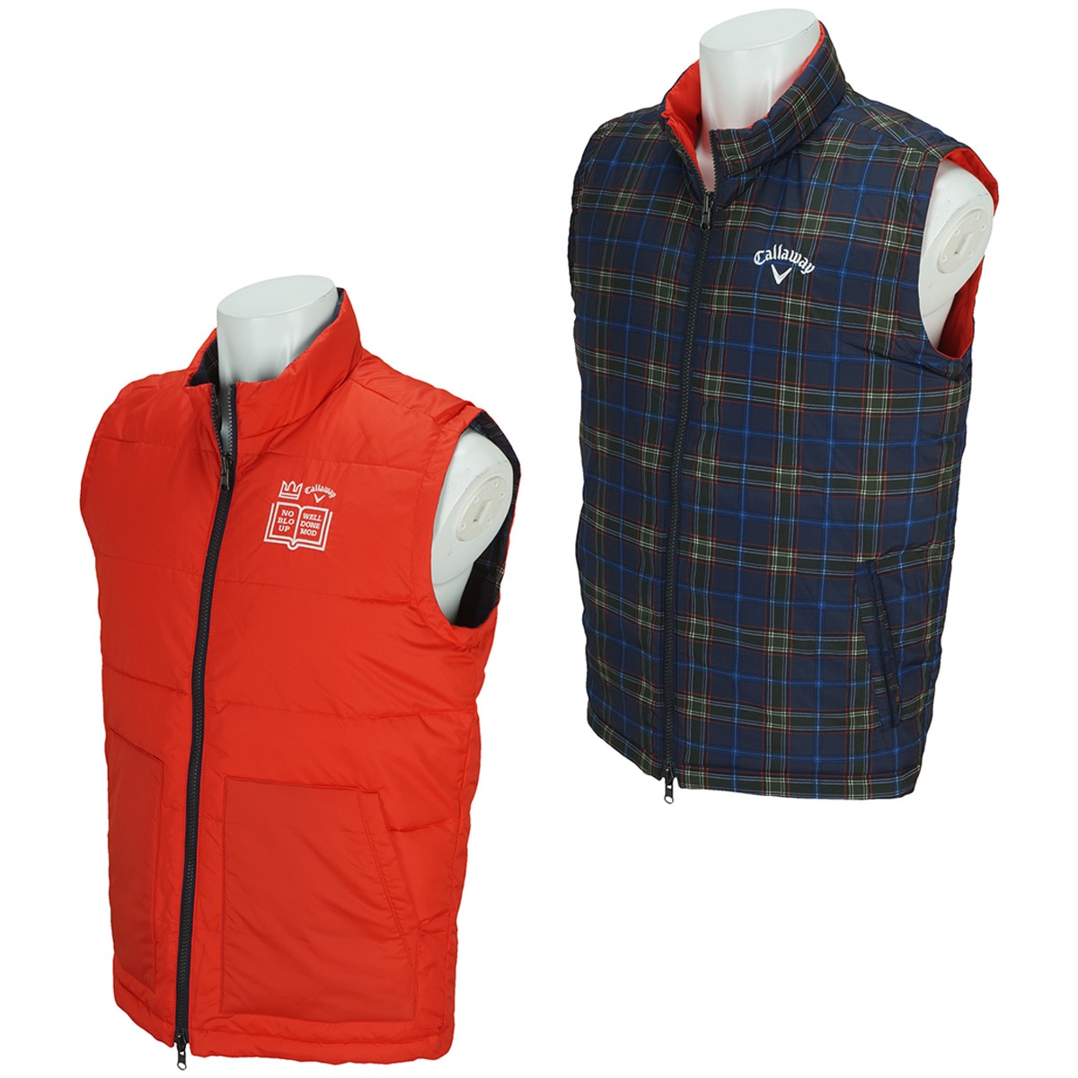 口コミ・評価｜チェックプリントタフタリバーシブルダウンベスト