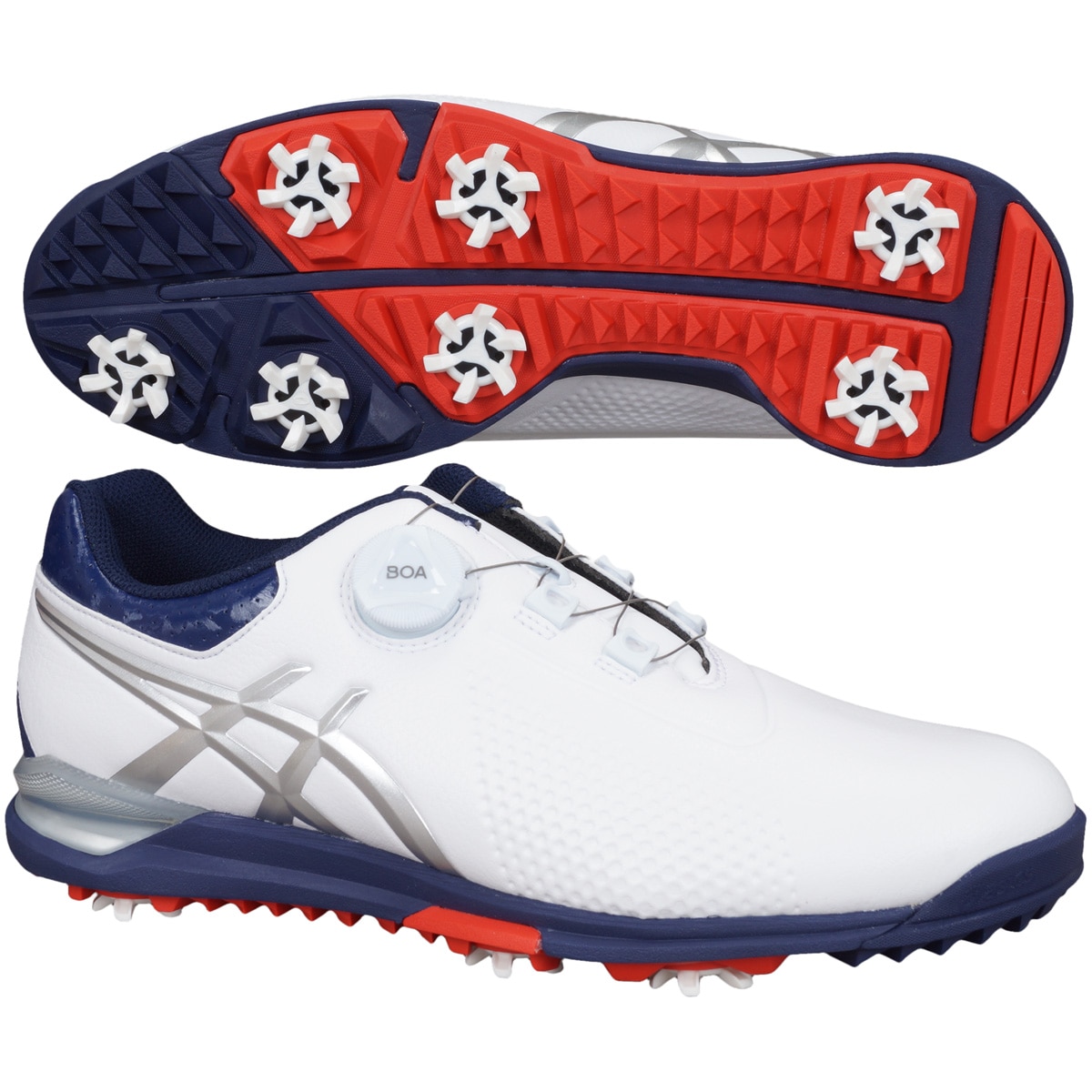 【しんさん専用】ASICS ネイビー/ホワイト ゴルフシューズ スリクソンがアシックスとタッグ！アシックス ゲルコース ゴルフ