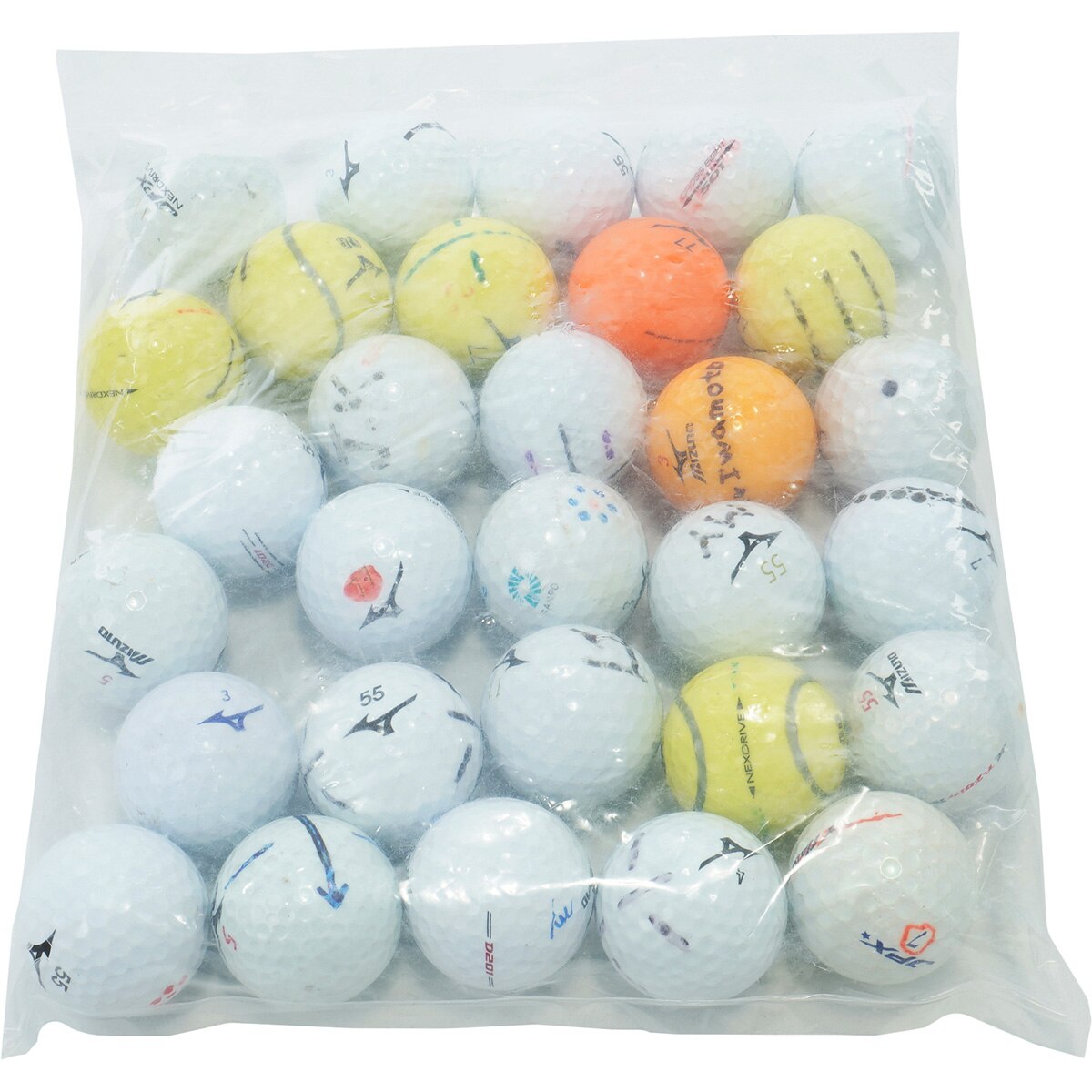 ゴルフボール(ロストボール)カラー混合 ブランド混合 カラー ロストボール 50個セット(ボール（ロスト）)|Lost