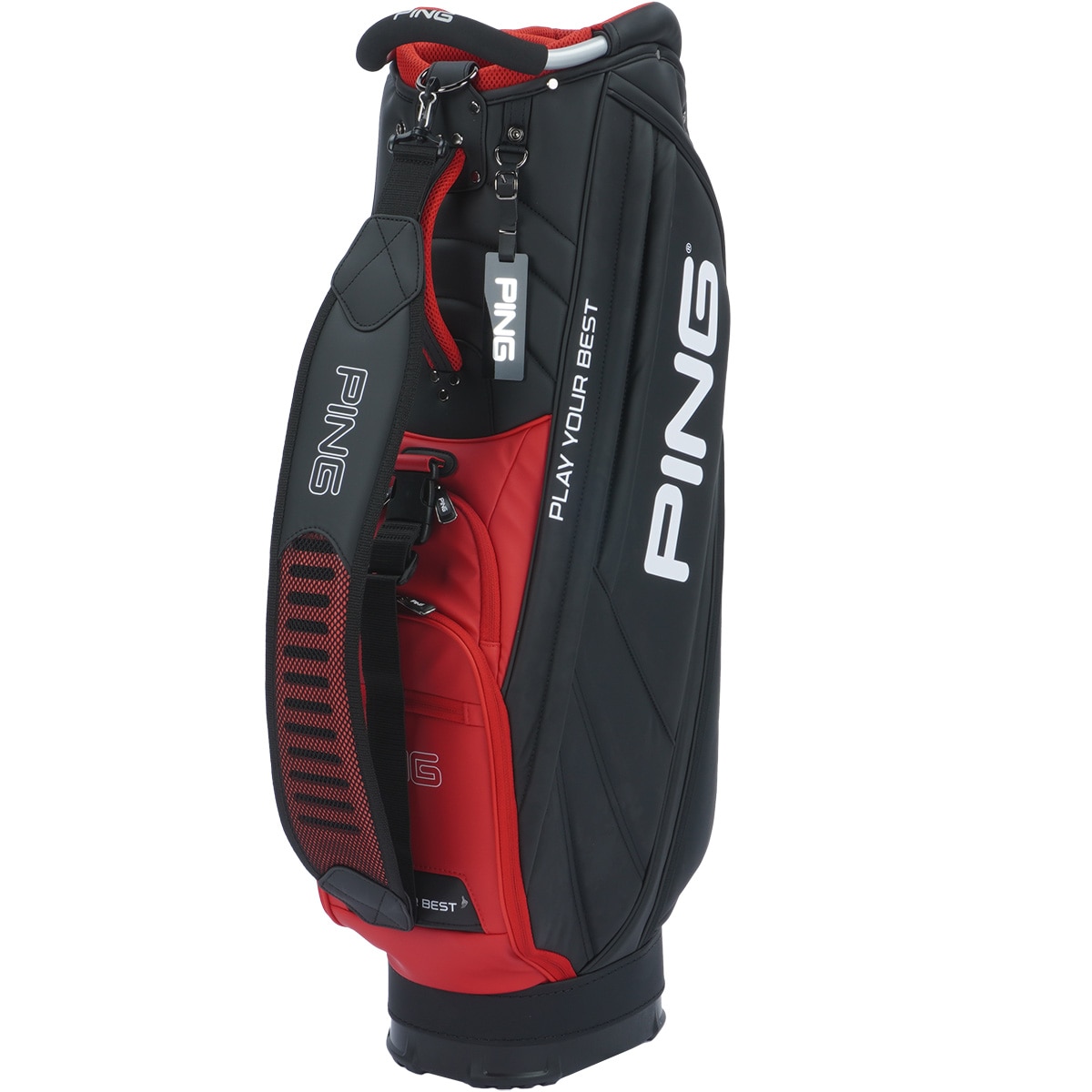 PING ゴルフバッグ・キャディバッグ 赤黒 PING キャディバッグ ブラック/レッド - メルカリ