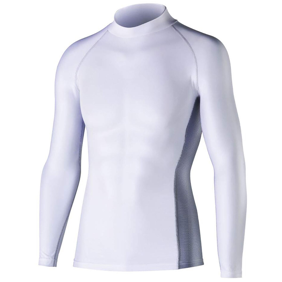 冷感 消臭 パワーストレッチ 長袖ハイネックインナーシャツ