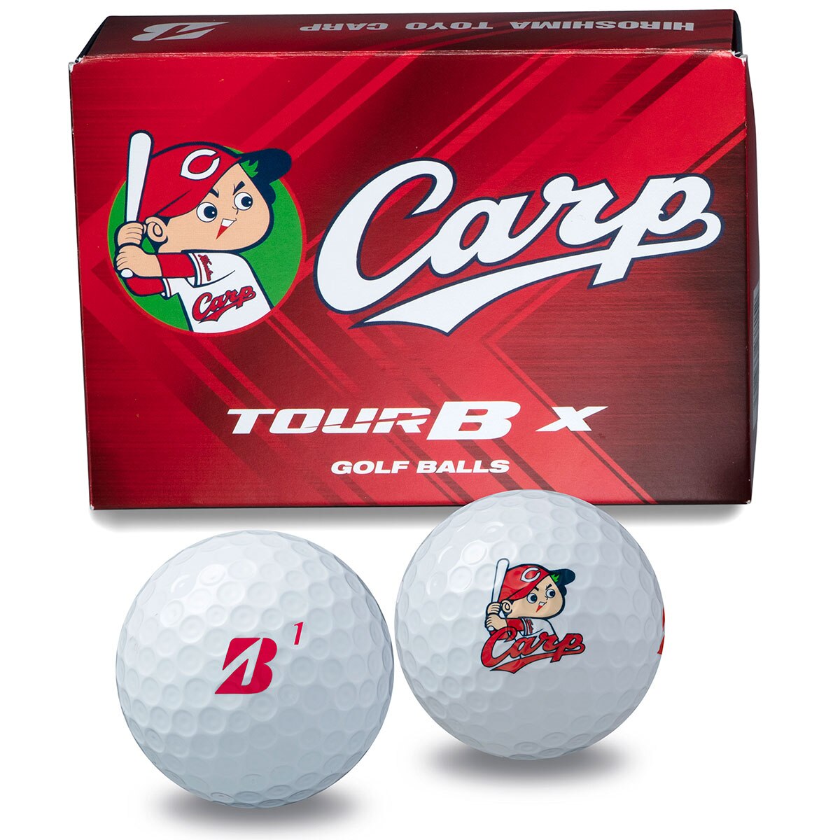 ☆広島カープ ゴルフボール  ブリヂストン 数量限定モデル半ダース3箱 tourb-hiroshima-01.jpg