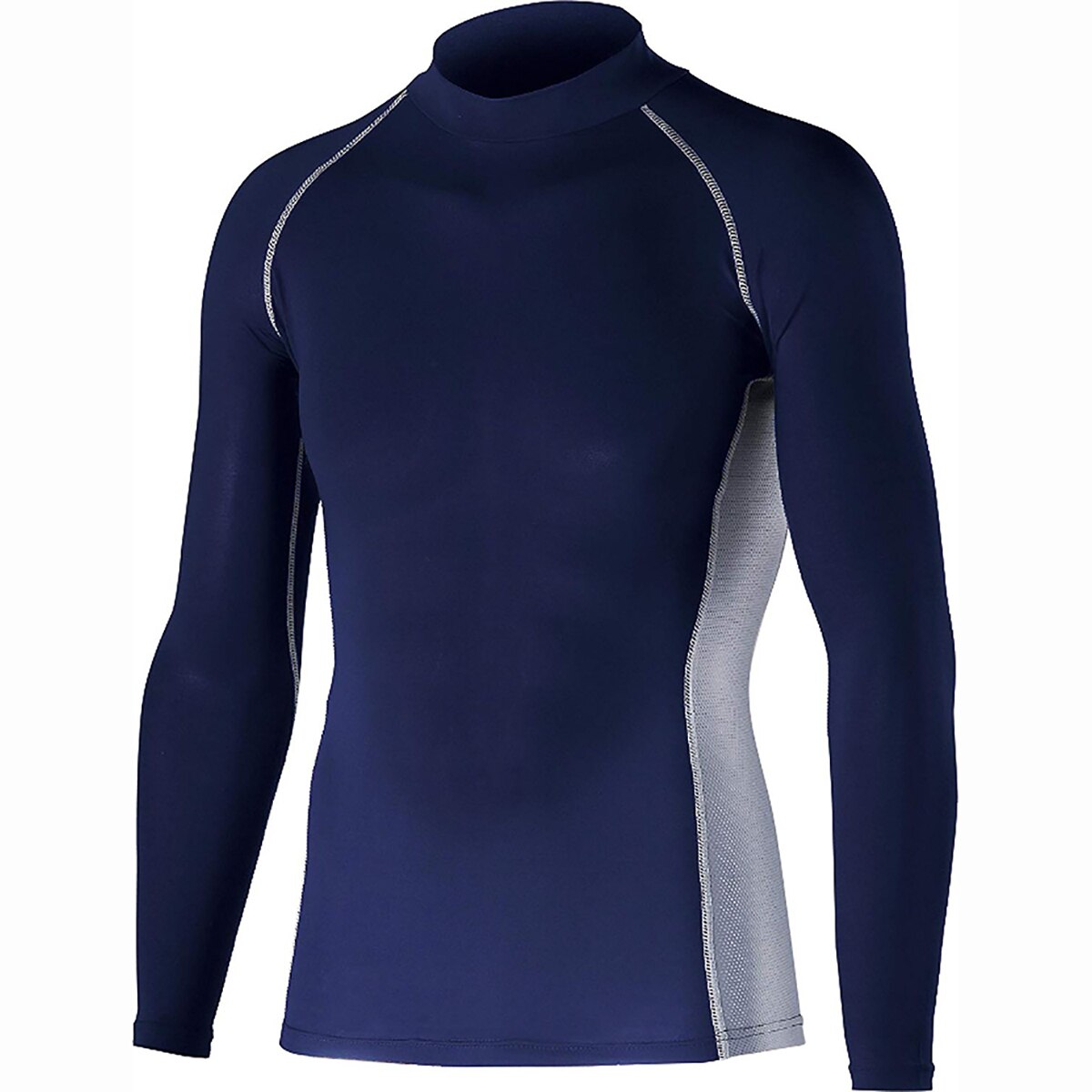 冷感 消臭 パワーストレッチ 長袖ハイネックインナーシャツ2枚セット