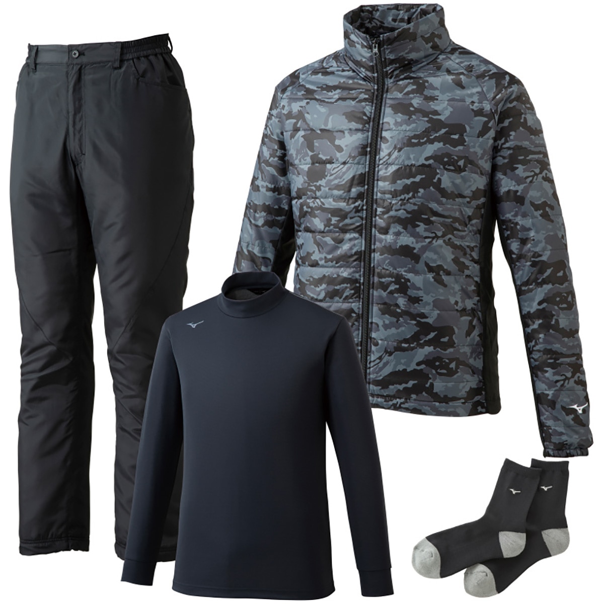 ミズノ公式 ブレスサーモ体感セット 大きいサイズ メンズ ホワイト×ブラックハンドツース 福袋 クリスマス 口コミ・評価｜ブレスサーモ体感 4点セット（男性その他福袋