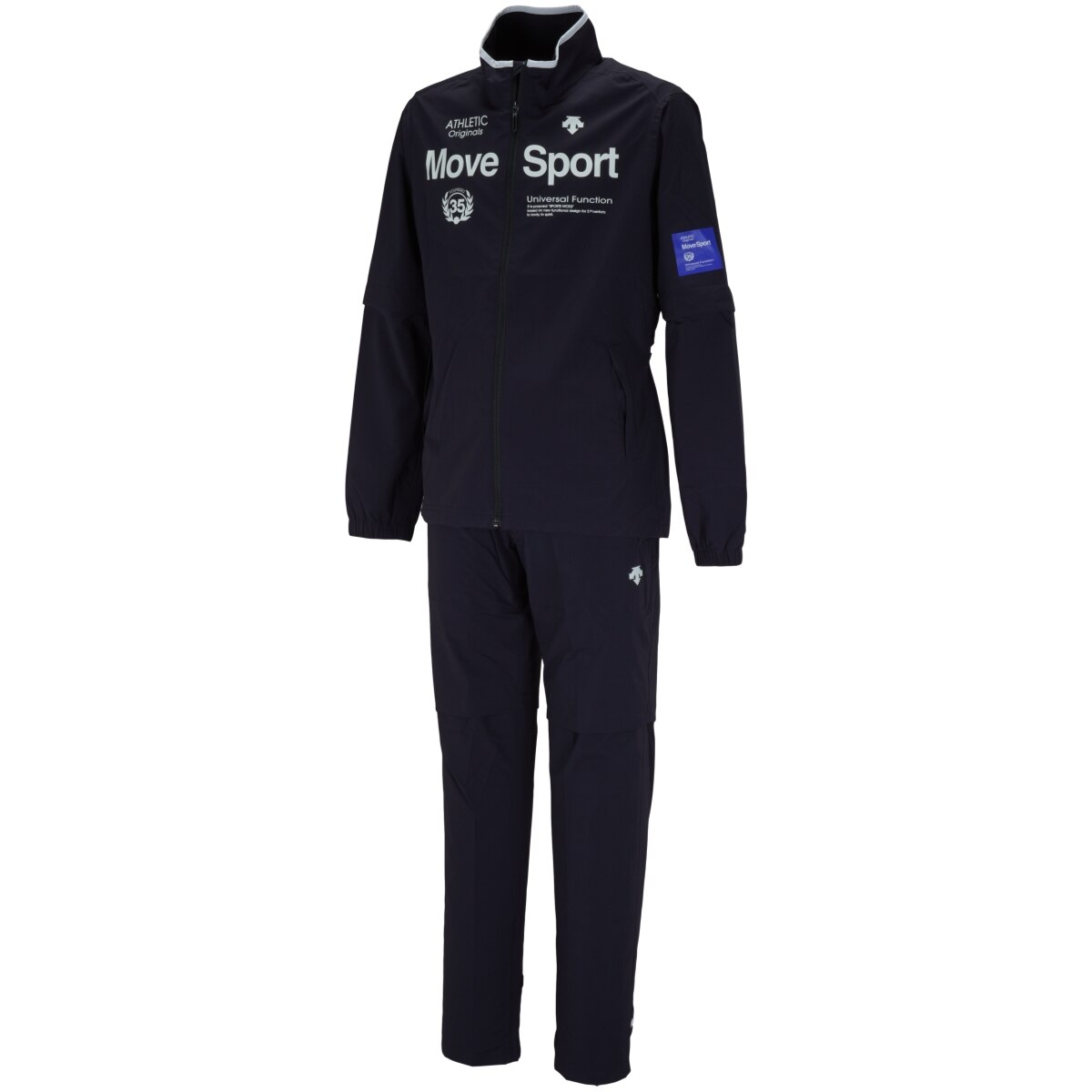 【美品】デサントゴルフ　レインウェア　M セットアップ　move sport ゴルフウェア　DESCENTE GOLF 上下 ナイロン DESCENTE GOLF デサント ゴルフ メンズ レインウェア 上下セット