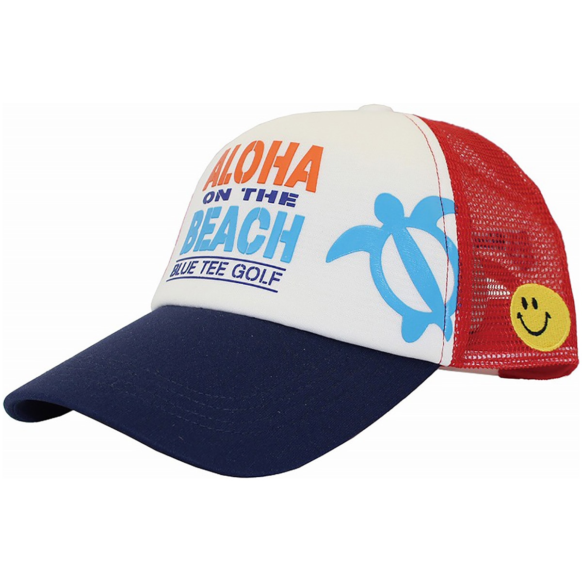 ラフ＆スウェル　ゴルフキャップ　メッシュキャップ　フリーサイズ　ブルー　新品 アロハオンザビーチ メッシュキャップ(【男性】キャップ)|BLUE