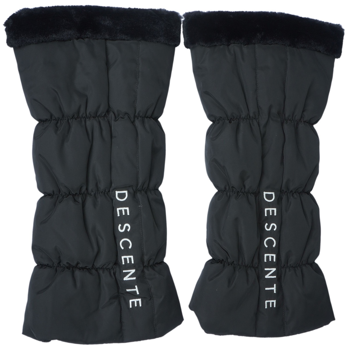 DESCENTEGOLFリバーシブルデザインレッグウォーマー黒 フリーサイズ