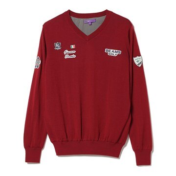 BEAMS GOLF ビームスゴルフ カシミヤ ニットセーター ネイビー系 L 