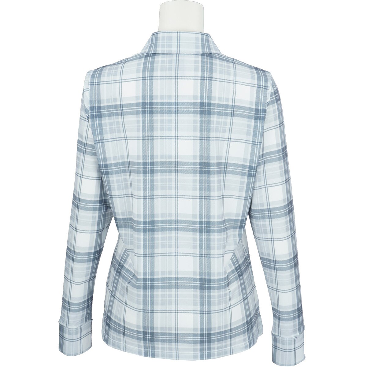 ZOY ゾーイ 071614012 長袖ポロシャツ チェック グレー系 サイズ