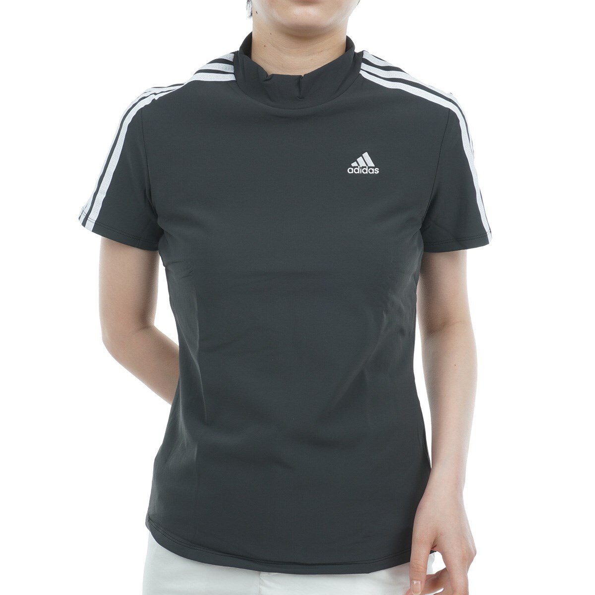 セール・アウトレット】スリーストライプス ストレッチ 半袖モックネックシャツ レディス(半袖シャツ・ポロシャツ)|Adidas(アディダス)  ZF363の通販 GDOゴルフショップ(0000659198)
