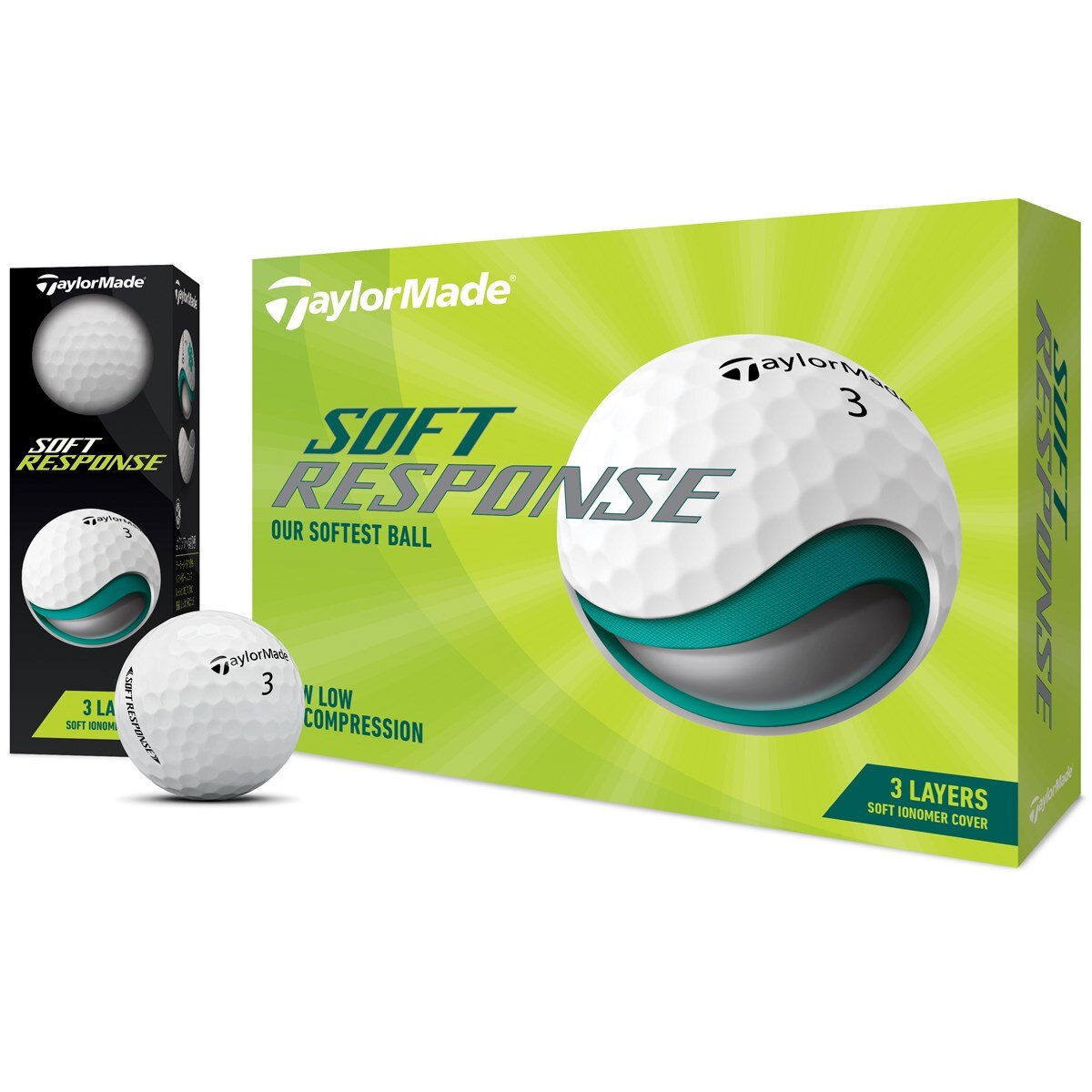 Soft Response ボール(ボール（新品）)|SOFT RESPONSE(テーラーメイド) N0803601の通販 - GDOゴルフ ショップ(0000659318)