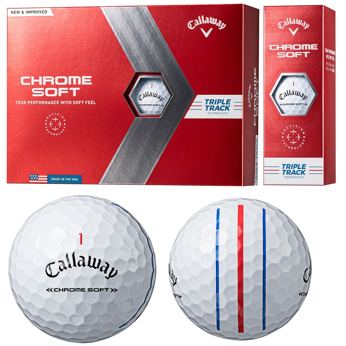 Callaway 2024 Chrome Soft Triple Track Golf Balls - The