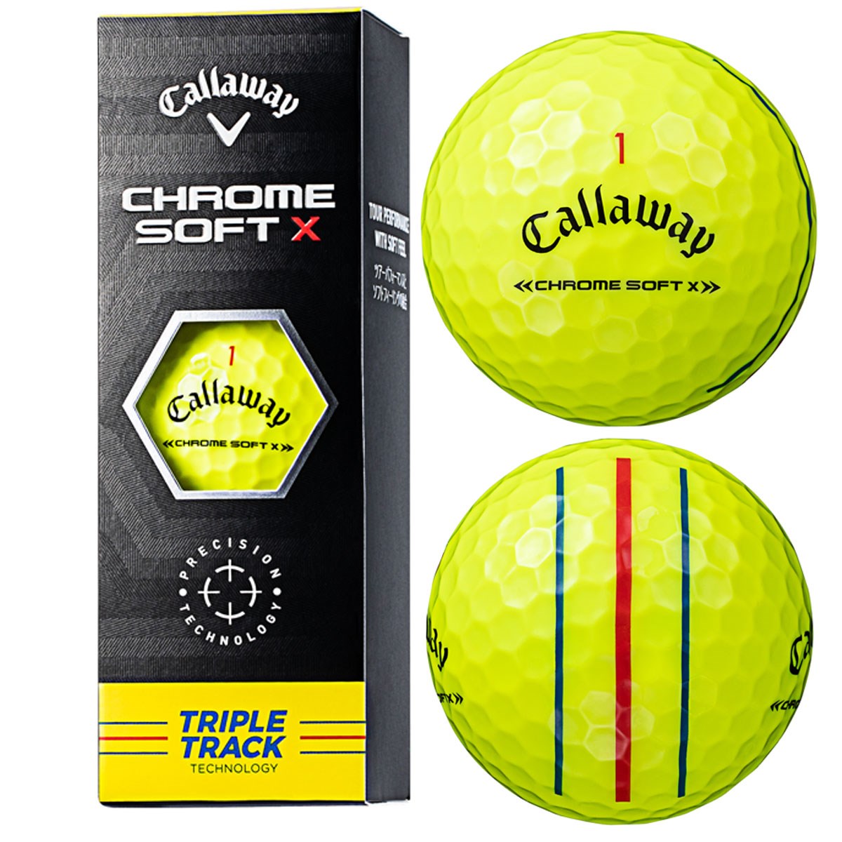 Callaway ゴルフ ボール CHROME SOFT X イエロー-