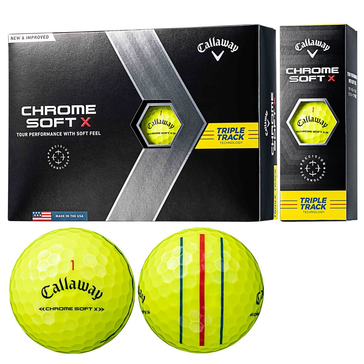 CHROME SOFT X TRIPLE TRACK イエロー ボール(ボール（新品）)|CHROME SOFT(キャロウェイゴルフ)  6424159128044の通販 GDOゴルフショップ(0000660143)