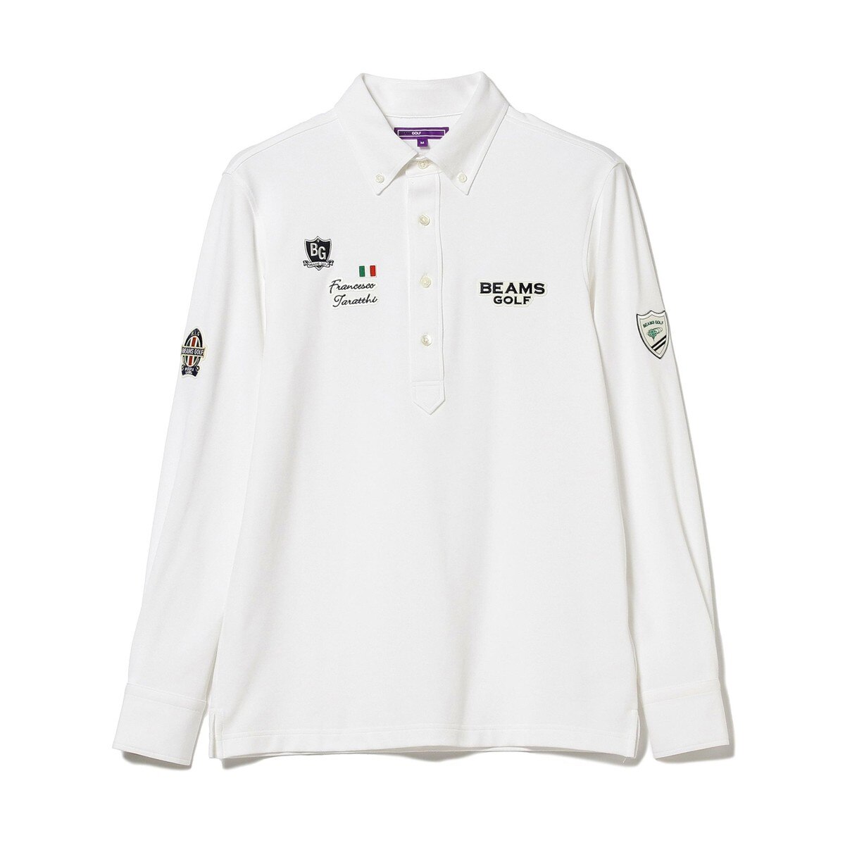 BEAMS GOLF PURPLE LABEL タラッティ ベア鹿の子 ロングボタンダウン ...