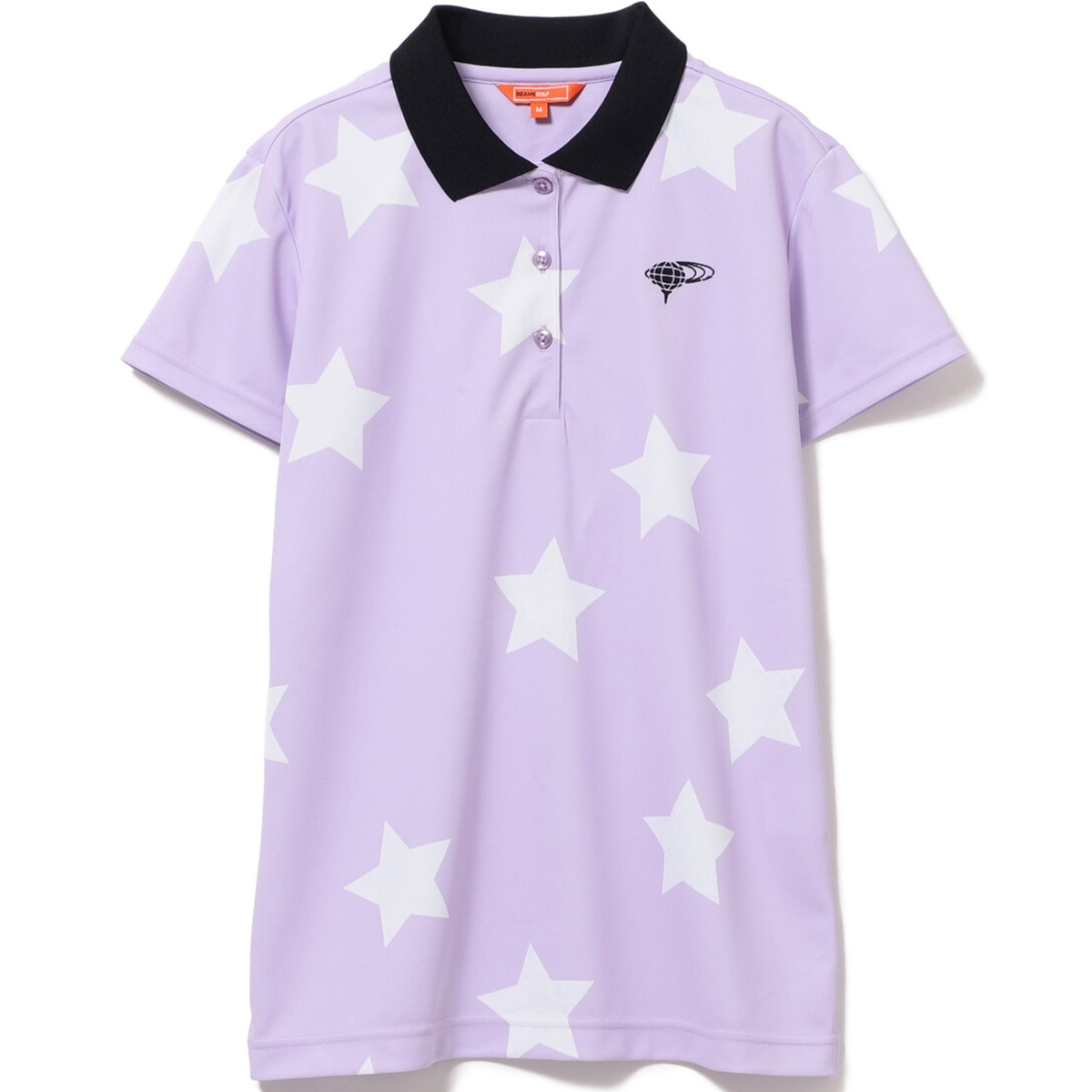 BEAMS GOLF ORANGE LABEL 星柄 ポロシャツ レディス(半袖シャツ