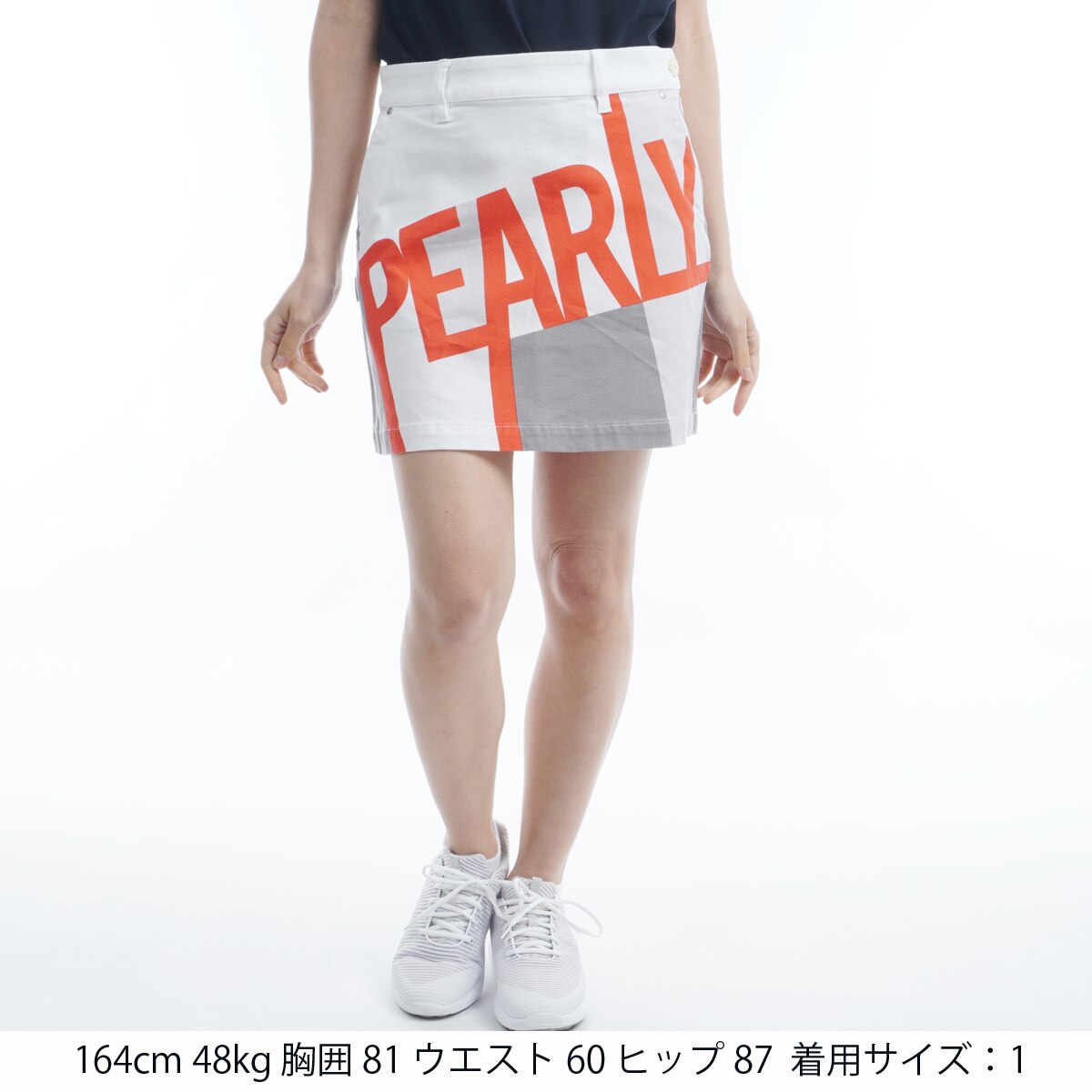 【新品未使用】PEARLY GATES ロゴプリントスカート　サイズ１ サイズ：1 PGG PEARLY GATES パーリーゲイツ 2023年モデル