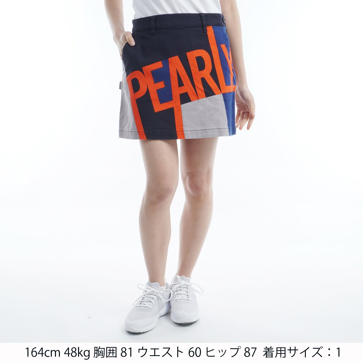 PEARLY GATES】 PGロゴパネルプリント アシンメトリースカート 1
