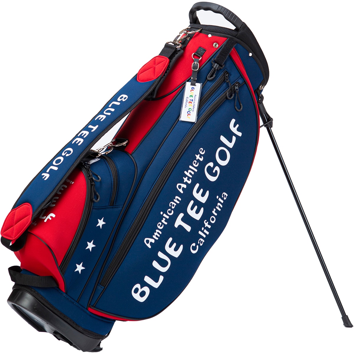 ツートンカラー ストレッチスタンドキャディバッグ(【男性】キャディバッグ)|BLUE TEE GOLF(ブルーティーゴルフ) CB018の通販 -  GDOゴルフショップ(0000673920)