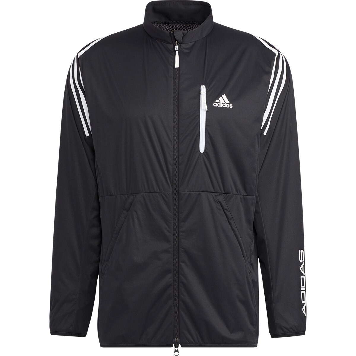 新品 adidas アディダス ゴルフに最適 中綿ジャケット L 秋冬 3 Stripe 中綿 ジャケット スポーツウェア アウター ブルゾン  ◇DI66Z - スポーツ別