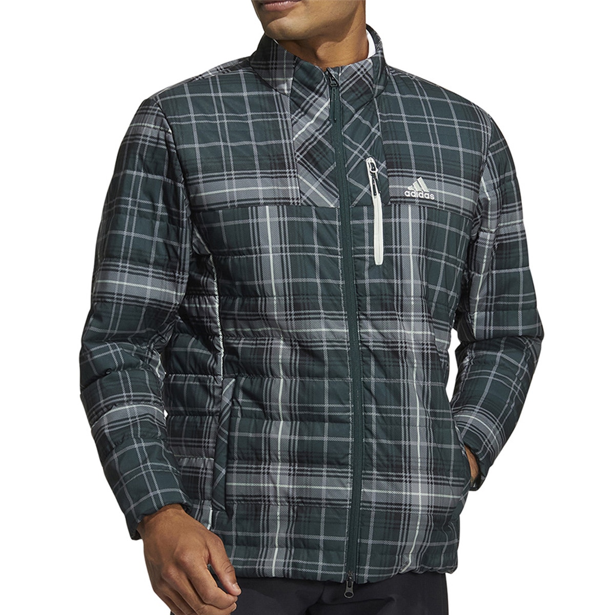 adidas タータンチェック ジャケット 口コミ・評価｜タータンチェック 中綿 ストレッチ長袖フルジップ