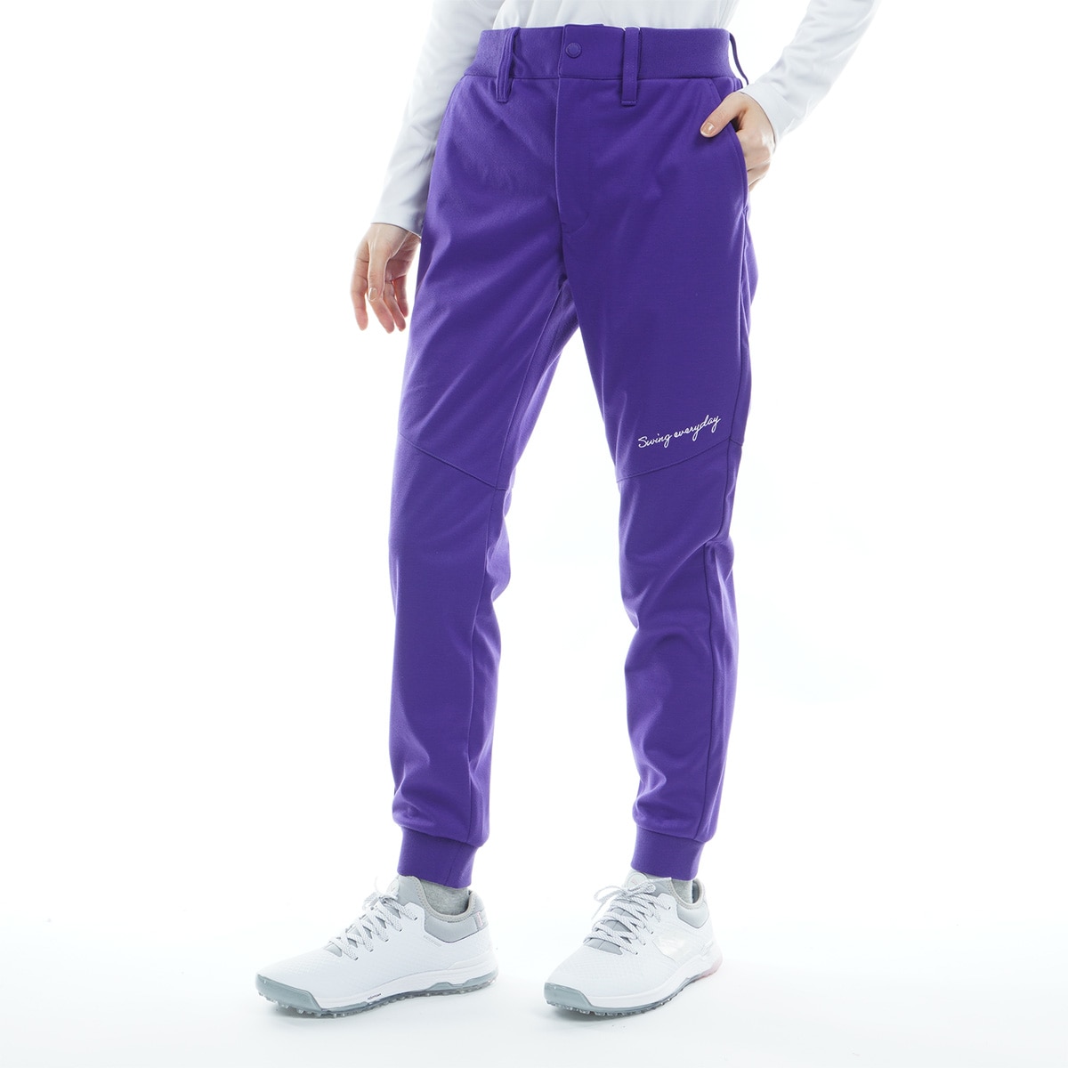 新品 ジャックバニー ラミネート＋高周波キルト ストレッチパンツ(4)M/紫 新品 ジャックバニー ラミネート＋高周波キルト ストレッチ