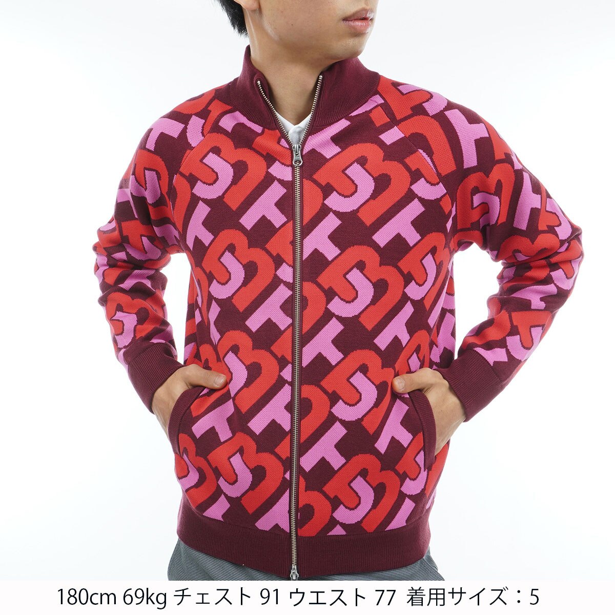 新品タグ付 ジャックバニー ロゴフルジップニットブルゾン 2 ネイビー ゴルフ 新品タグ付 ジャックバニー ロゴフルジップニットブルゾン 2 ネイビー