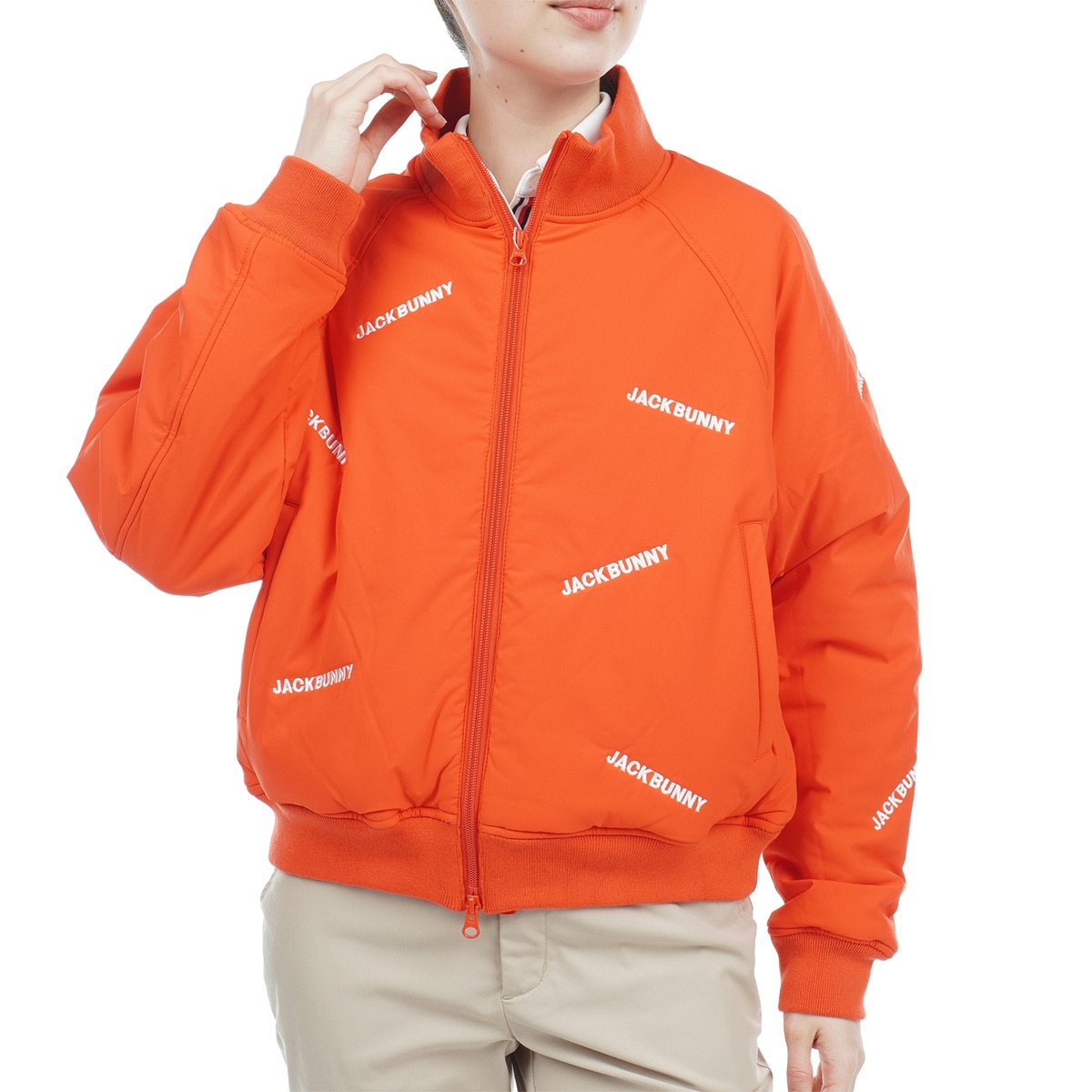 セール・アウトレット】ストレッチタフタ フルジップブルゾン