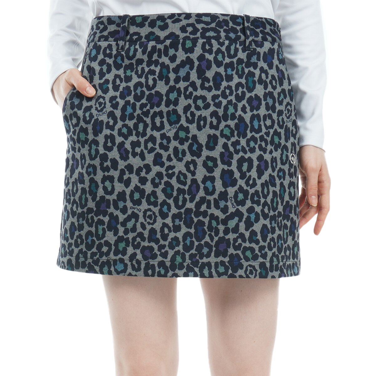 デザートポップレオパードスカート 新品.・未使用ピン PING デザートポップ レオパードスカ