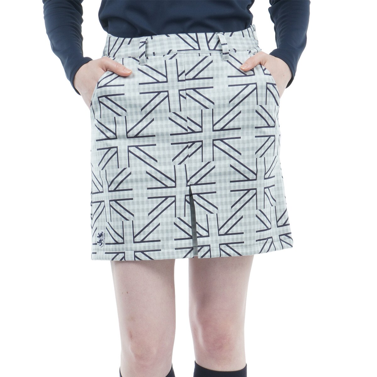 Admiral プリーツスカート　M セール・アウトレット】ユニオンジャックチェック ボックスプリーツ