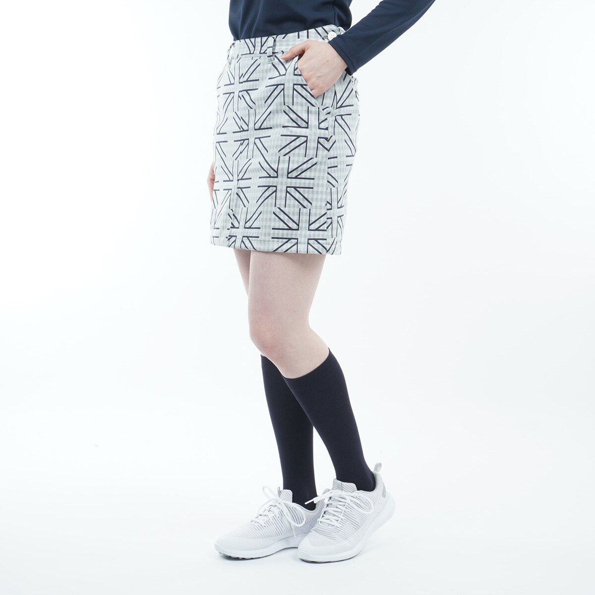 Outlet] Union Jack Check Box Pleated Skirt Women's (Skirt