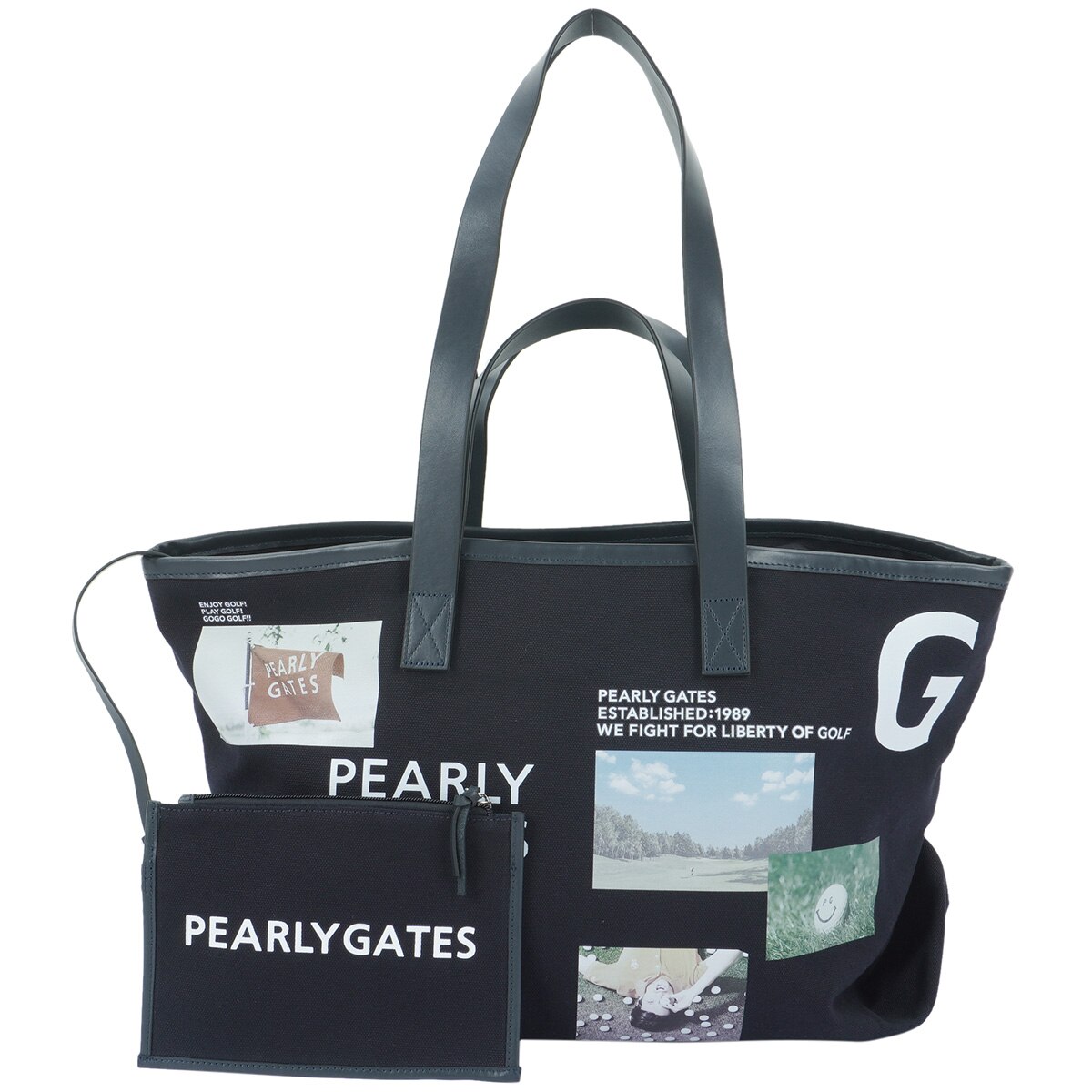パーリーゲイツPGGホールガーメントトートバッグ紺色