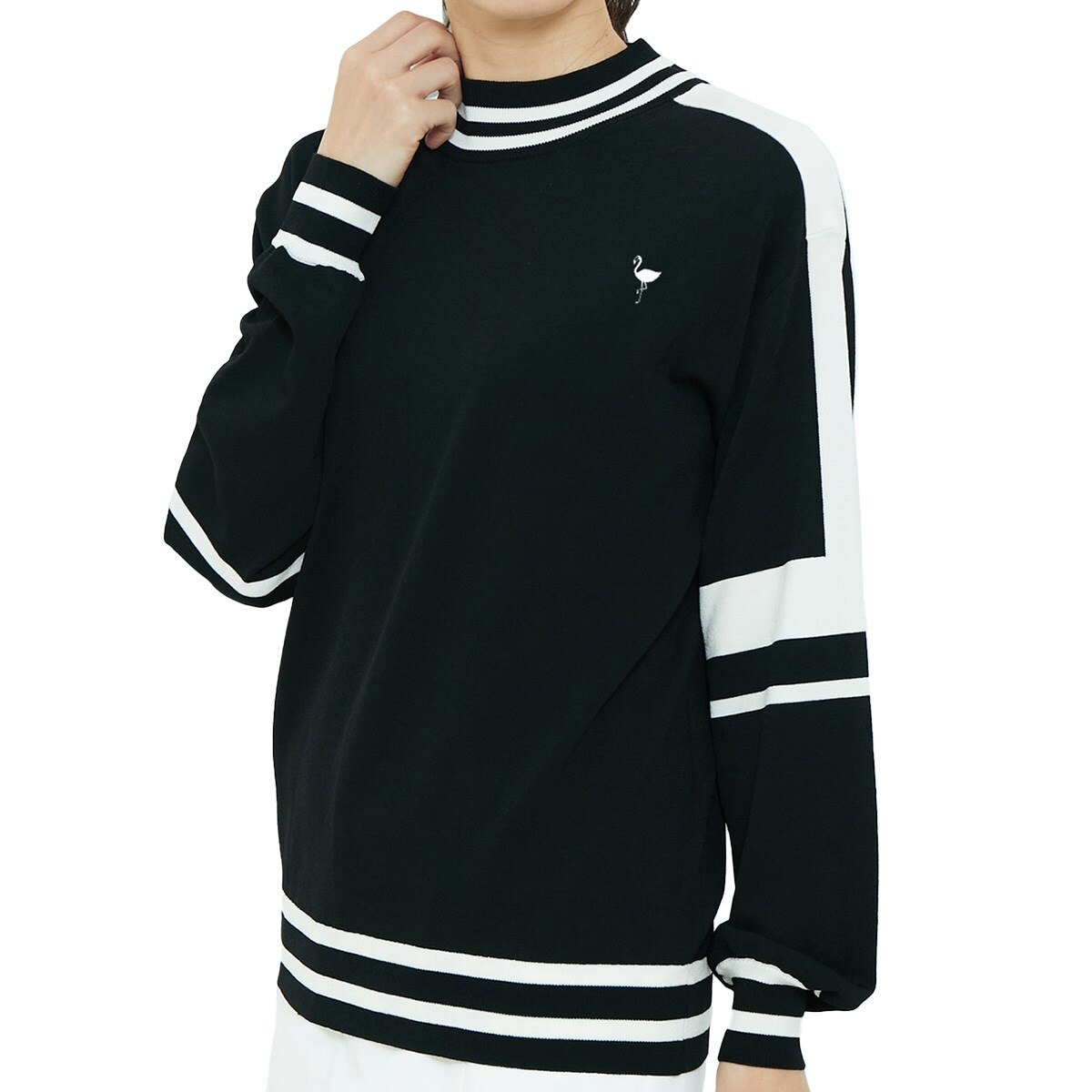 【ジュンアンドロペ】バイカラーパフ袖モックネックプルオーバー モールバイヤス モックネックプルオーバー｜長袖｜ニコル公式通販