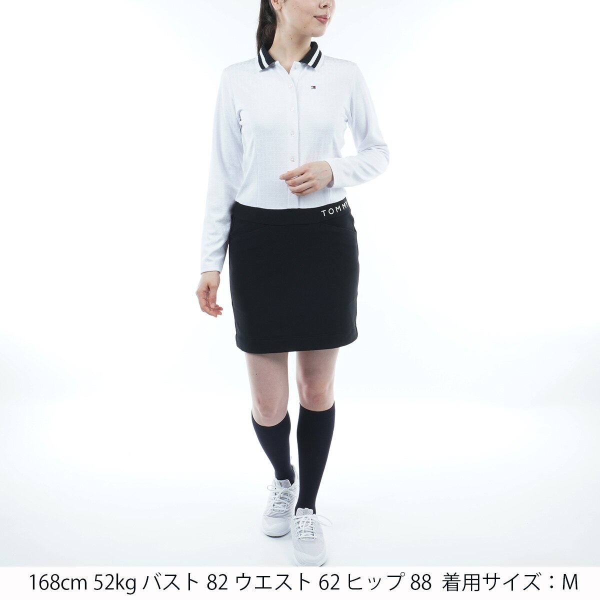 トミー ヒルフィガー ゴルフ ロゴジャカード フレアニットワンピース