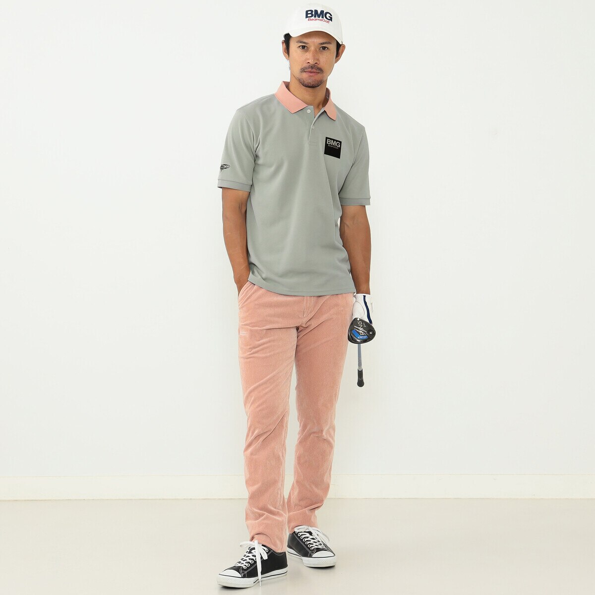 BEAMS GOLF ORANGE LABEL スターフラッグロゴ ツアー ストレッチ