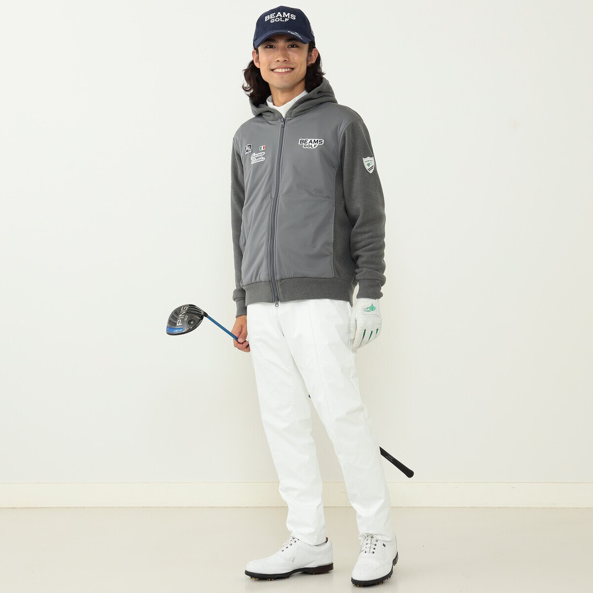 BEAMS GOLF PURPLE LABEL タラッティ エアシャット フリースパーカー