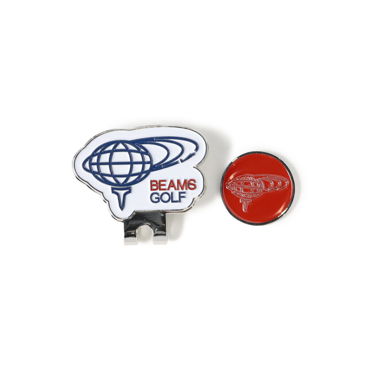【新品未使用】BEAMS ゴルフマーカー BEAMS GOLF クリップマーカー 地球ロゴ 2(マーカー)|BEAMS GOLF
