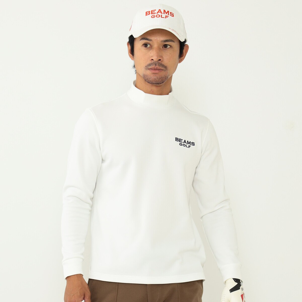 BEAMS GOLF PURPLE LABEL カルイシ(R) モックネックシャツ(長袖シャツ