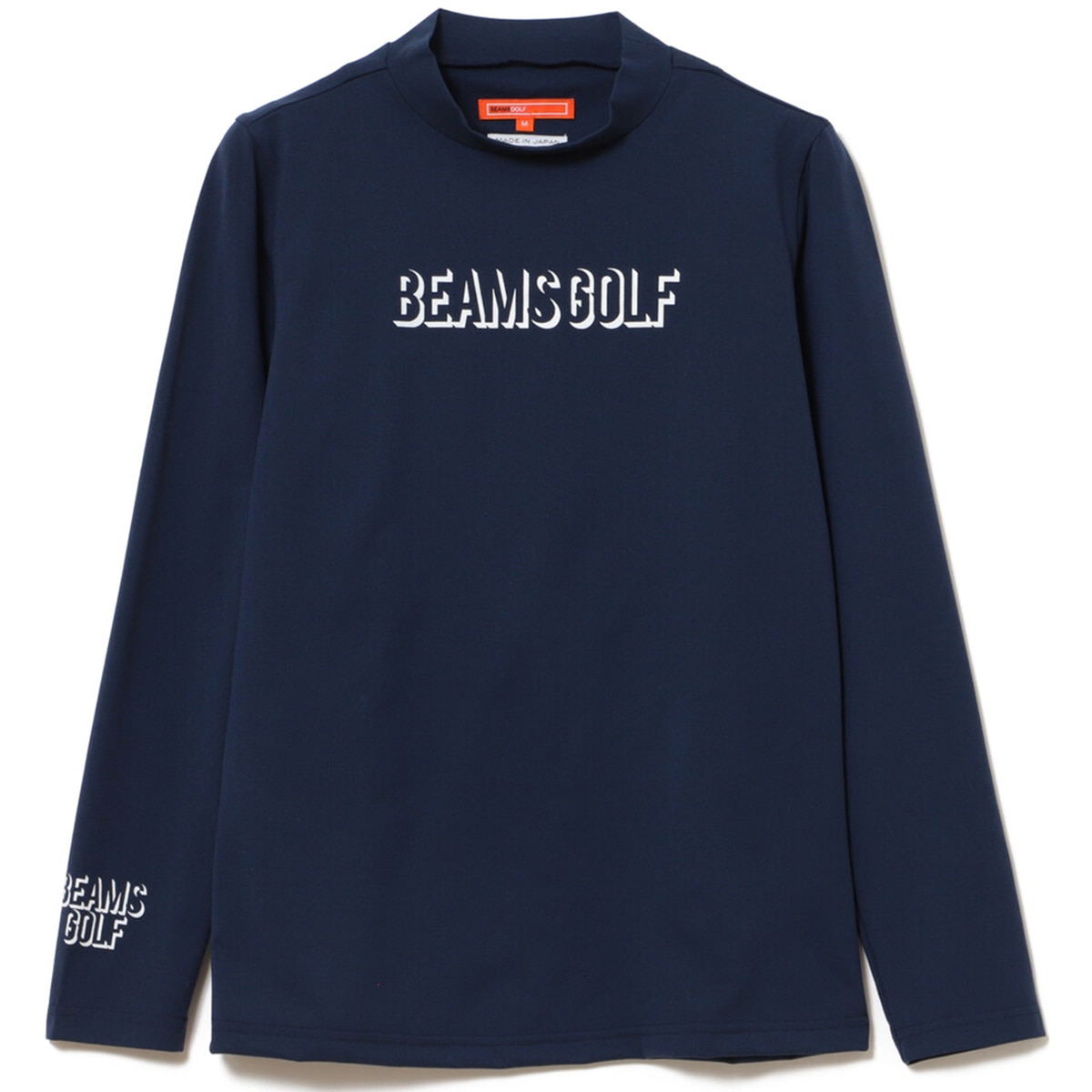 BEAMS GOLF ORANGE LABEL シャドーロゴ モックネックシャツ レディス