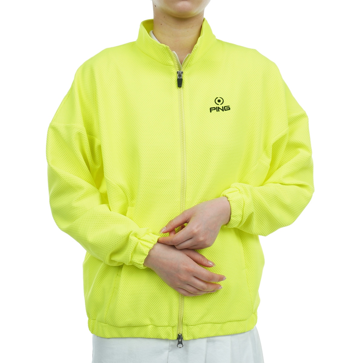 セール・アウトレット】ストレッチ ハニカムメッシュブルゾン レディス