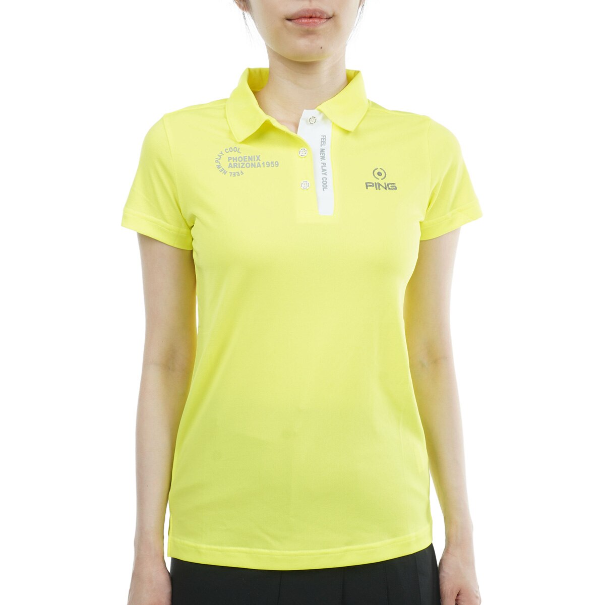 新品　PING ピン　セットアップ　ポロシャツ　半袖　スカート　黄色　Sサイズ PING ポロシャツ 「PING APPAREL」涼風-SUZUKAZE 涼しやハイ